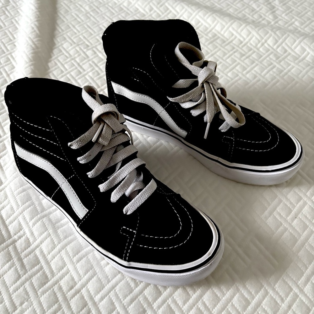 VANS SK8 Hi platform black and white Size 6,5 W